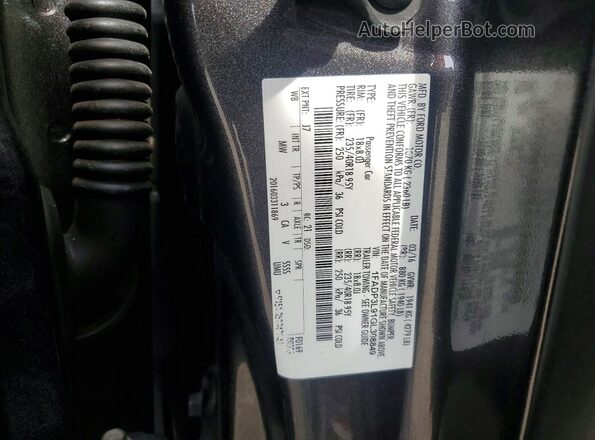 1FADP3L91GL308849 2016 FORD FOCUS Charcoal VIN sticker view