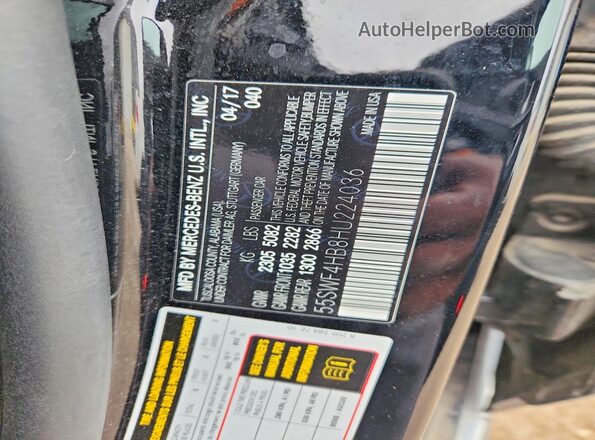 55SWF4HB8HU224036 2017 MERCEDES-BENZ C Black ძრავის განყოფილების ხედი