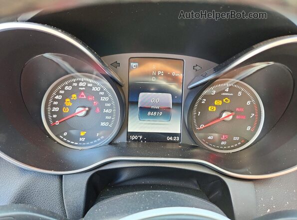 55SWF4JB0GU114820 2016 MERCEDES-BENZ C White Vista del cuadro de instrumentos