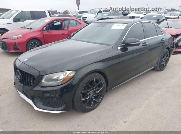 55SWF4JB0GU159353 2016 MERCEDES-BENZ C-CLASS Черный Передняя левая четверть