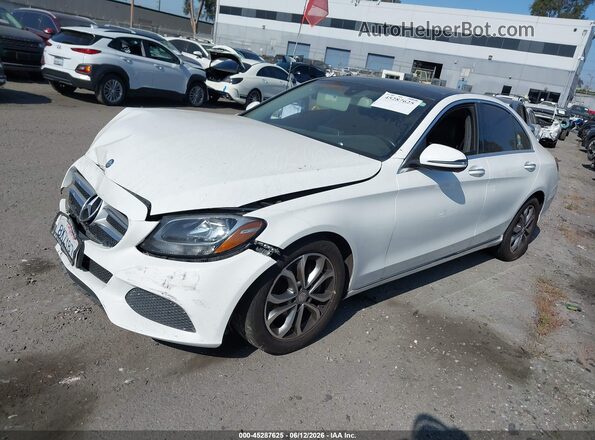 55SWF4JB0GU165573 2016 MERCEDES-BENZ C-CLASS White წინა მარცხენა ხედი სამი მეოთხედიდან