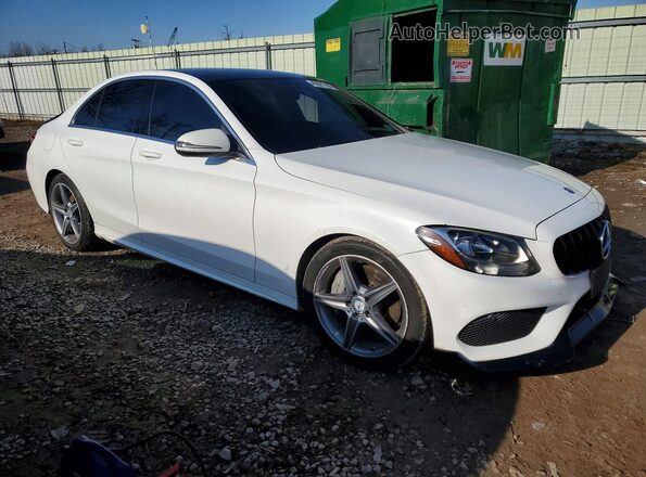 55SWF4JB0HU184965 2017 MERCEDES-BENZ C White Front right