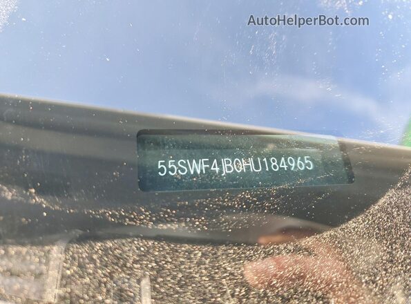 55SWF4JB0HU184965 2017 MERCEDES-BENZ C White VIN sticker view