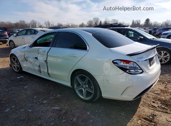 55SWF4JB0HU184965 2017 MERCEDES-BENZ C White Rear left