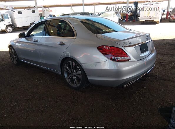 55SWF4JB0HU217219 2017 MERCEDES-BENZ C-CLASS Silver Trasero izquierdo