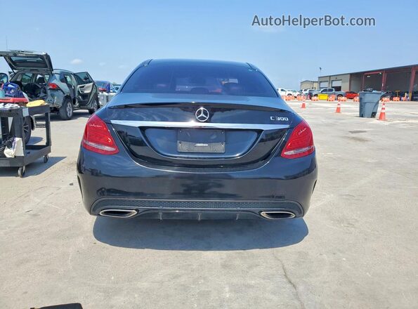 55SWF4JB0JU280830 2018 MERCEDES-BENZ C Black Вид ззаду