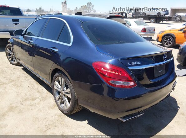 55SWF4JB0JU282254 2018 MERCEDES-BENZ C-CLASS Blue Trasero izquierdo