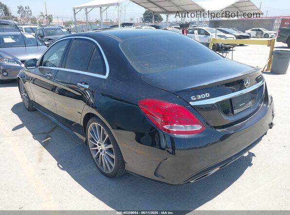 55SWF4JB1GU121873 2016 MERCEDES-BENZ C-CLASS Black Tył lewy