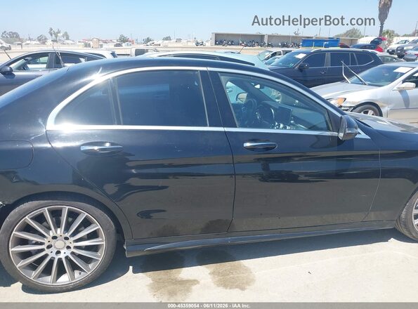 55SWF4JB1GU121873 2016 MERCEDES-BENZ C-CLASS Black Widok wnętrza z tyłu
