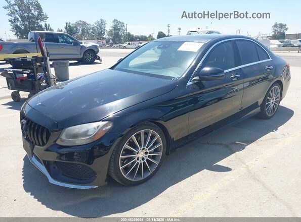 55SWF4JB1GU121873 2016 MERCEDES-BENZ C-CLASS Black Przód lewy
