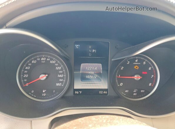 55SWF4JB1GU133747 2016 MERCEDES-BENZ C White ხელსაწყოთა პანელის ხედი