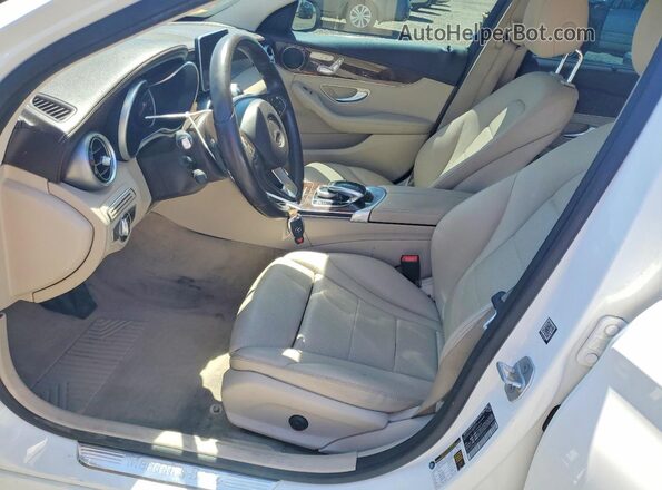 55SWF4JB1GU133747 2016 MERCEDES-BENZ C White წინა სალონის ხედი