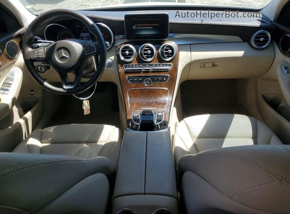 55SWF4JB1GU133747 2016 MERCEDES-BENZ C White წინა პანელის ხედი