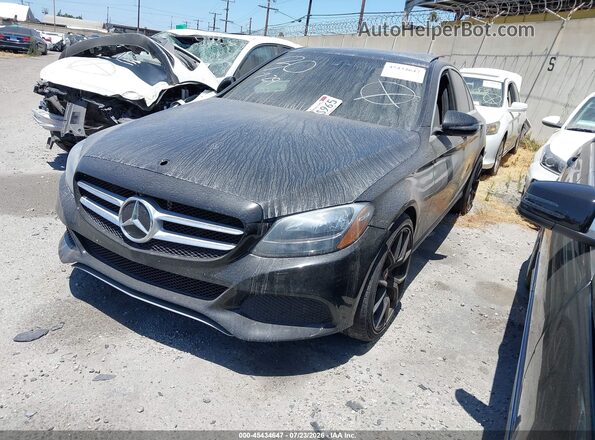 55SWF4JB1GU148670 2016 MERCEDES-BENZ C-CLASS Black Vista tres cuartos delantera izquierda