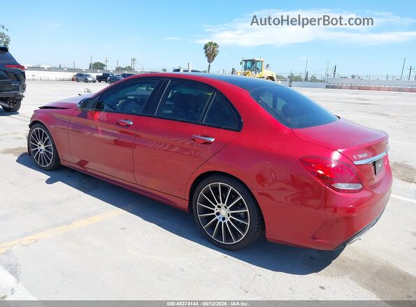55SWF4JB1GU163623 2016 MERCEDES-BENZ C-CLASS Красный Задняя левая четверть