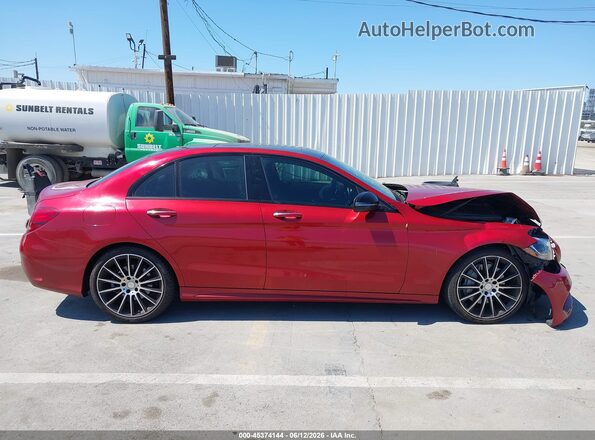 55SWF4JB1GU163623 2016 MERCEDES-BENZ C-CLASS Красный Вид задней части салона