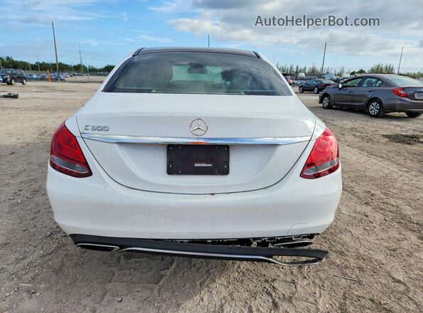 55SWF4JB1HU203099 2017 MERCEDES-BENZ C White Rear view