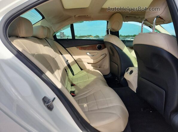 55SWF4JB1HU203099 2017 MERCEDES-BENZ C White Rear seats view