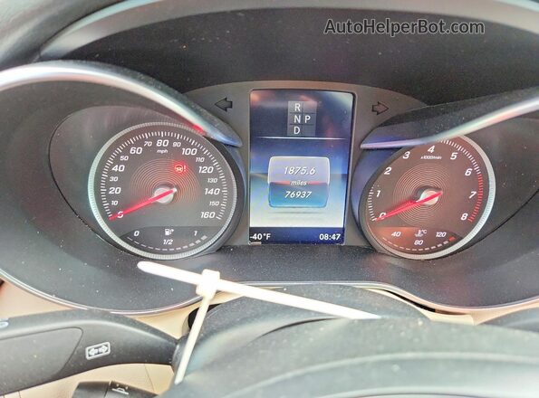 55SWF4JB1HU203099 2017 MERCEDES-BENZ C White Instrument cluster view