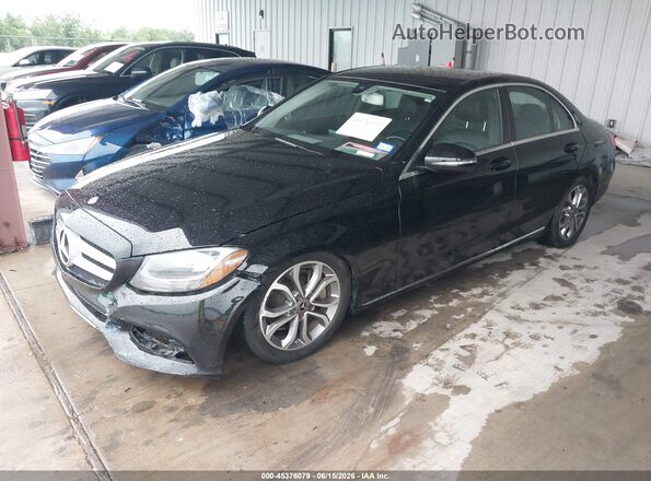 55SWF4JB1HU218296 2017 MERCEDES-BENZ C-CLASS Черный Передняя левая четверть
