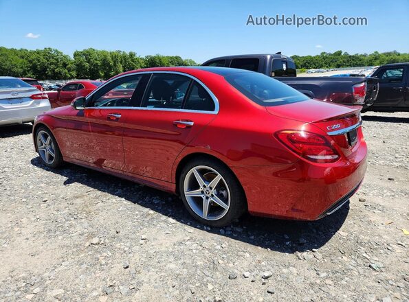 55SWF4JB1HU229346 2017 MERCEDES-BENZ C Red Задня ліва чверть