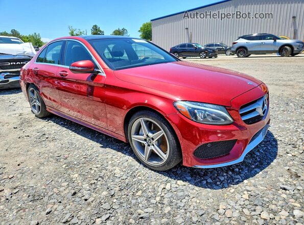 55SWF4JB1HU229346 2017 MERCEDES-BENZ C Red Передня права чверть