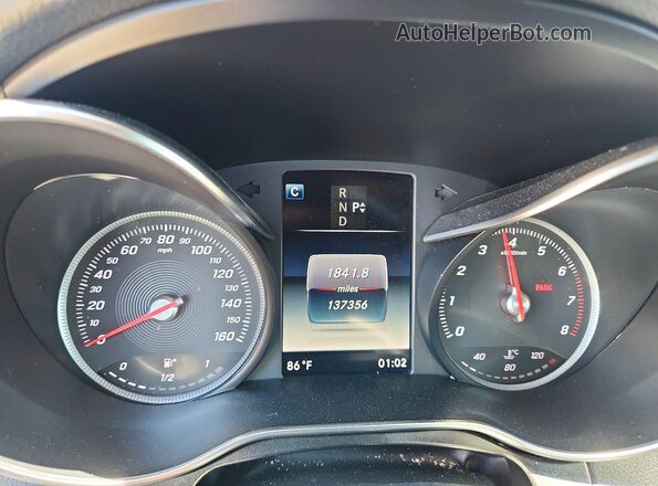 55SWF4JB1HU229346 2017 MERCEDES-BENZ C Red Вид щитка приладів
