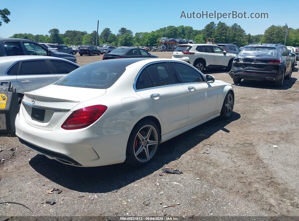 55SWF4JB1JU253796 2018 MERCEDES-BENZ C-CLASS White Задня права чверть