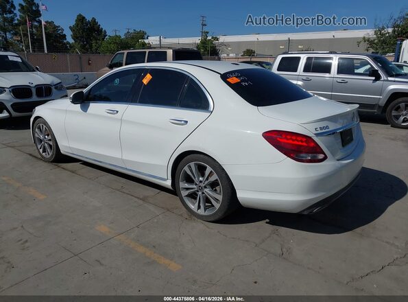 55SWF4JB1JU262028 2018 MERCEDES-BENZ C-CLASS White Tył lewy