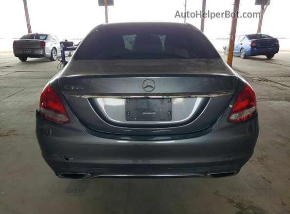 55SWF4JB1JU282148 2018 MERCEDES-BENZ C Gray Widok z tyłu