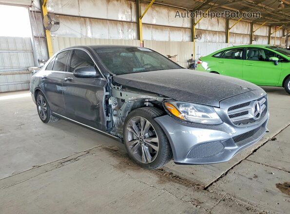 55SWF4JB1JU282148 2018 MERCEDES-BENZ C Gray Przód prawy