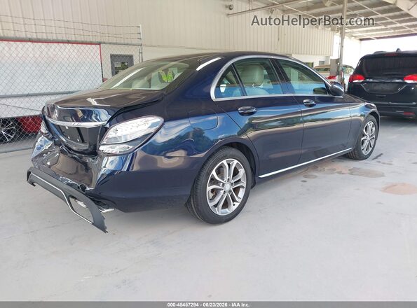 55SWF4JB2GU099396 2016 MERCEDES-BENZ C-CLASS Синий Задняя правая четверть
