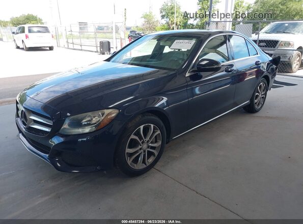 55SWF4JB2GU099396 2016 MERCEDES-BENZ C-CLASS Синий Передняя левая четверть