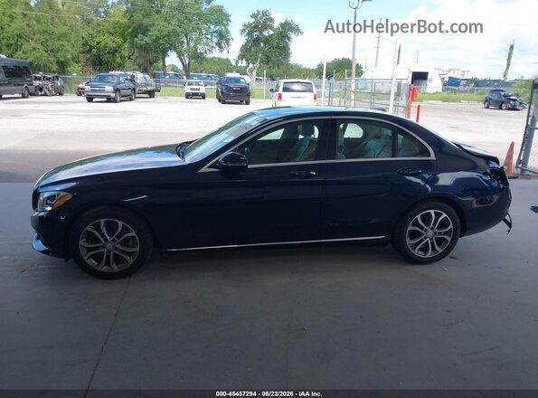 55SWF4JB2GU099396 2016 MERCEDES-BENZ C-CLASS Синий Панорамный вид салона 360°