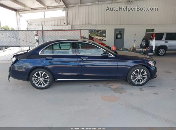 55SWF4JB2GU099396 2016 MERCEDES-BENZ C-CLASS Синий Вид задней части салона