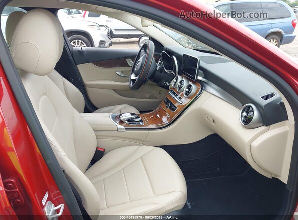 55SWF4JB2GU133885 2016 MERCEDES-BENZ C-CLASS Красный Вид салона спереди