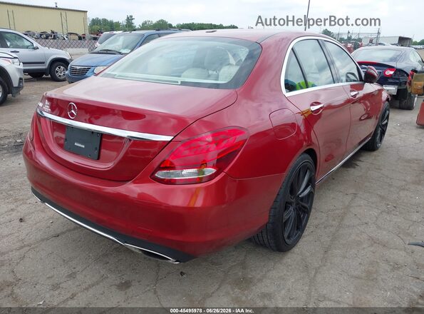 55SWF4JB2GU133885 2016 MERCEDES-BENZ C-CLASS Красный Задняя правая четверть