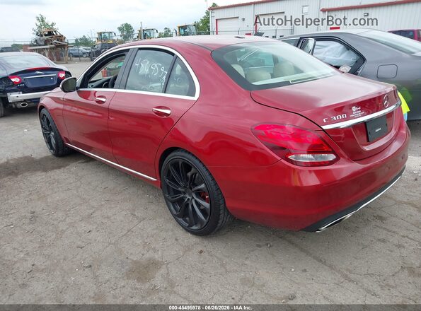 55SWF4JB2GU133885 2016 MERCEDES-BENZ C-CLASS Красный Задняя левая четверть