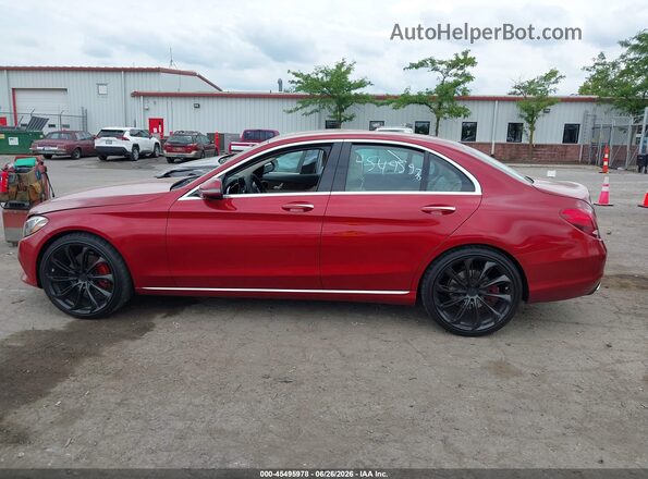 55SWF4JB2GU133885 2016 MERCEDES-BENZ C-CLASS Красный Вид задней части салона