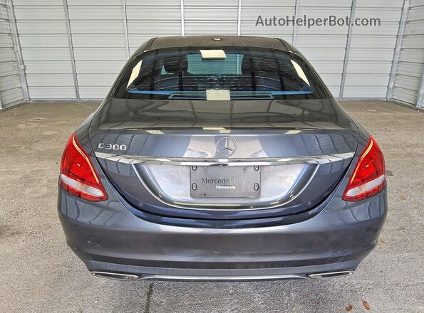 55SWF4JB2GU159130 2016 MERCEDES-BENZ C Серый Вид сзади