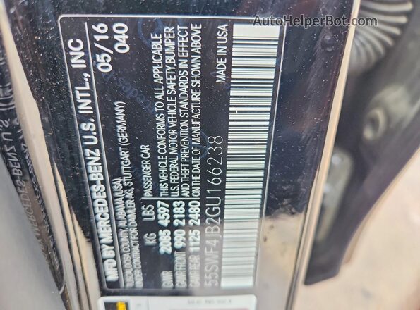 55SWF4JB2GU166238 2016 MERCEDES-BENZ C Black Вид підкапотного простору