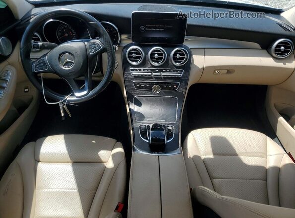 55SWF4JB2GU178633 2016 MERCEDES-BENZ C White Вид панелі приладів