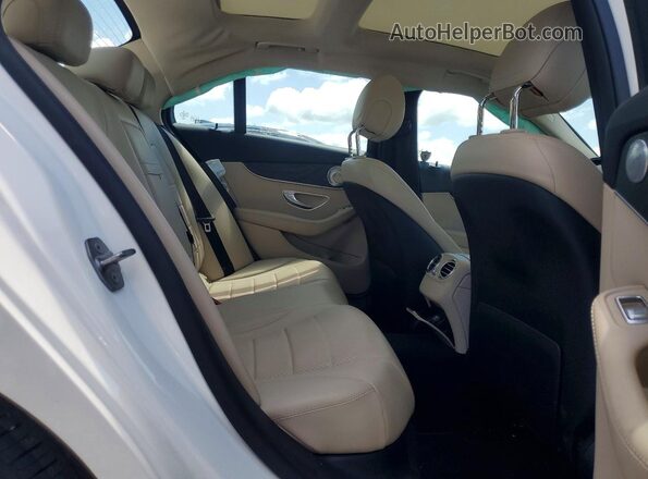 55SWF4JB2GU178633 2016 MERCEDES-BENZ C White Вид задніх сидінь