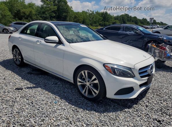 55SWF4JB2GU178633 2016 MERCEDES-BENZ C White Передня права чверть