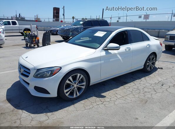 55SWF4JB2HU189925 2017 MERCEDES-BENZ C-CLASS White წინა მარცხენა ხედი სამი მეოთხედიდან