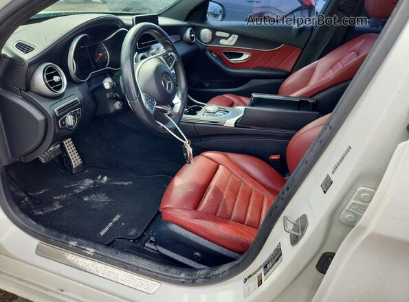 55SWF4JB2HU216346 2017 MERCEDES-BENZ C White Սալոնի դիմացի տեսք