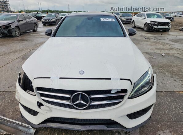 55SWF4JB2HU216346 2017 MERCEDES-BENZ C White Դիմացի տեսք