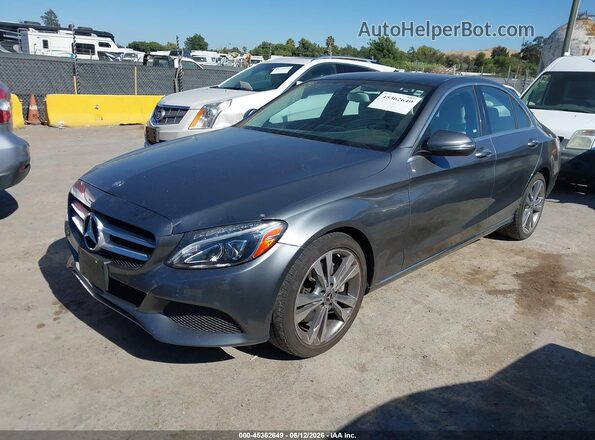 55SWF4JB2HU227637 2017 MERCEDES-BENZ C-CLASS Gray Przód lewy