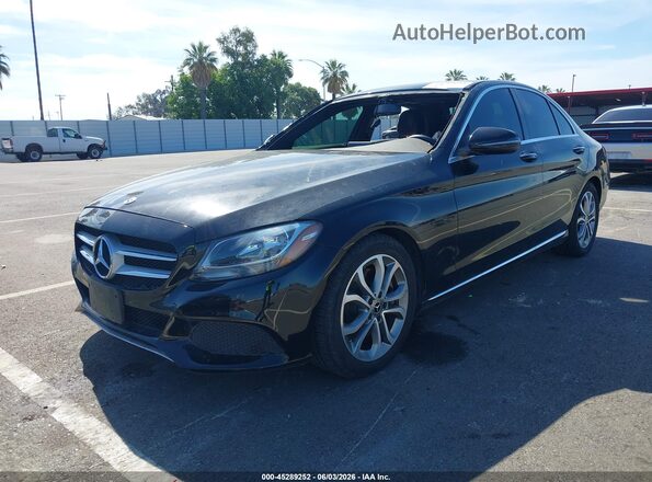 55SWF4JB2JU255668 2018 MERCEDES-BENZ C-CLASS Black Vista tres cuartos delantera izquierda