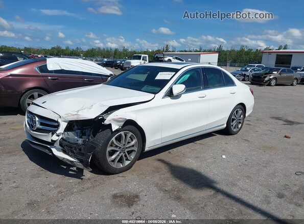 55SWF4JB2JU275760 2018 MERCEDES-BENZ C-CLASS Белый Передняя левая четверть